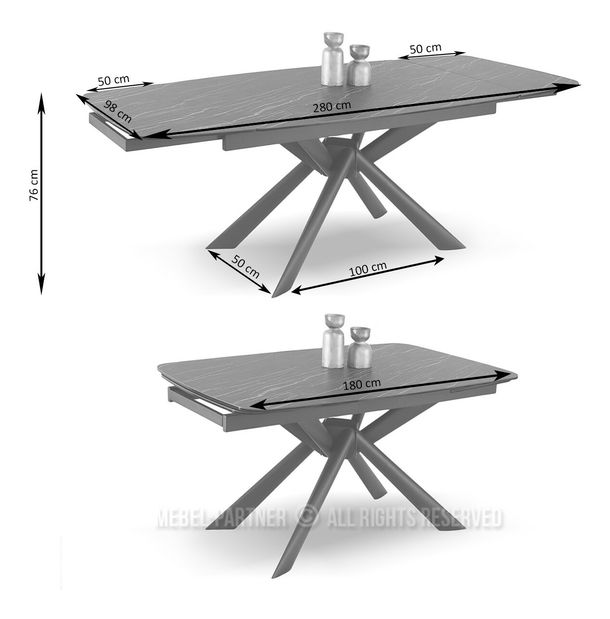 Jídelní stůl Deportaron (zelená + černá)