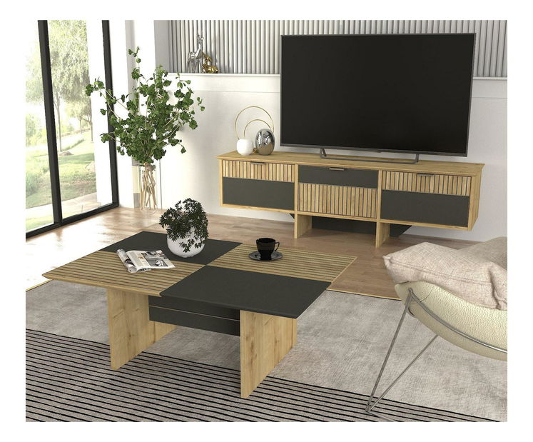 TV stolek/skříňka Polete TV (antracitový safír)