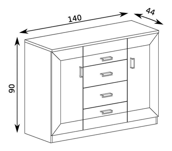 Komoda Titanus 06 (dub lefkas)