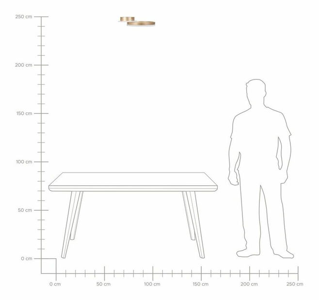 Stropní svítidlo Gorin (zlatá)