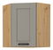 Horní rohová kuchyňská skříňka Lucid 58 x 58 GN 72 1F (dub artisan + claygrey)