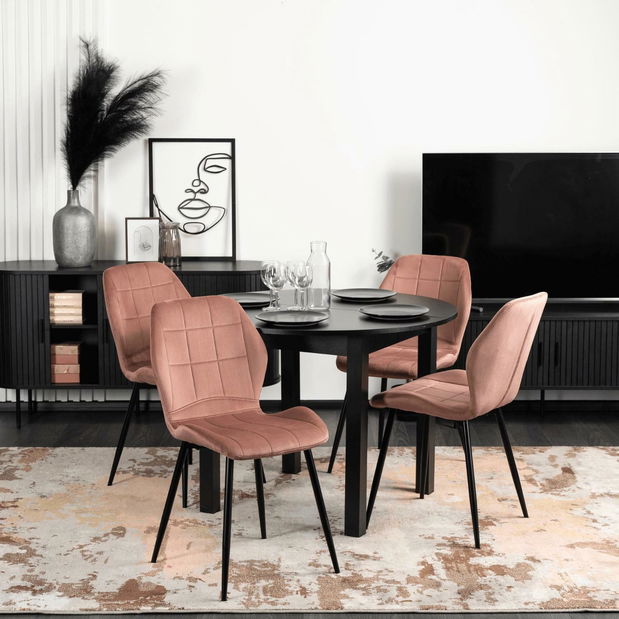 Jídelní židle Inolvidable (růžová + černá)