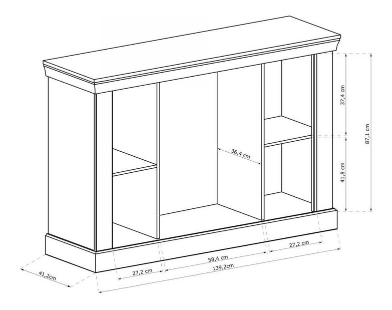 Komoda Atena 01 (craft zlatý)