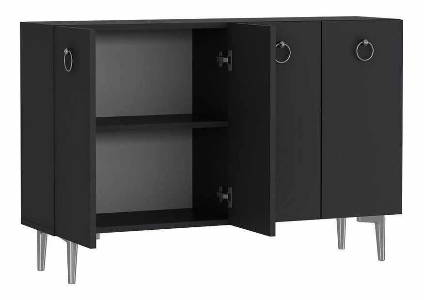 Skříňka Efia (antracit + zlatá)