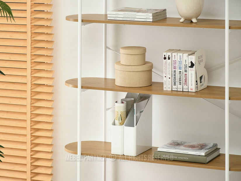 Regál Linde (dub + bílá)