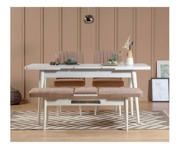 Jídelní židle Vlasta 1 (bílá + kámen)