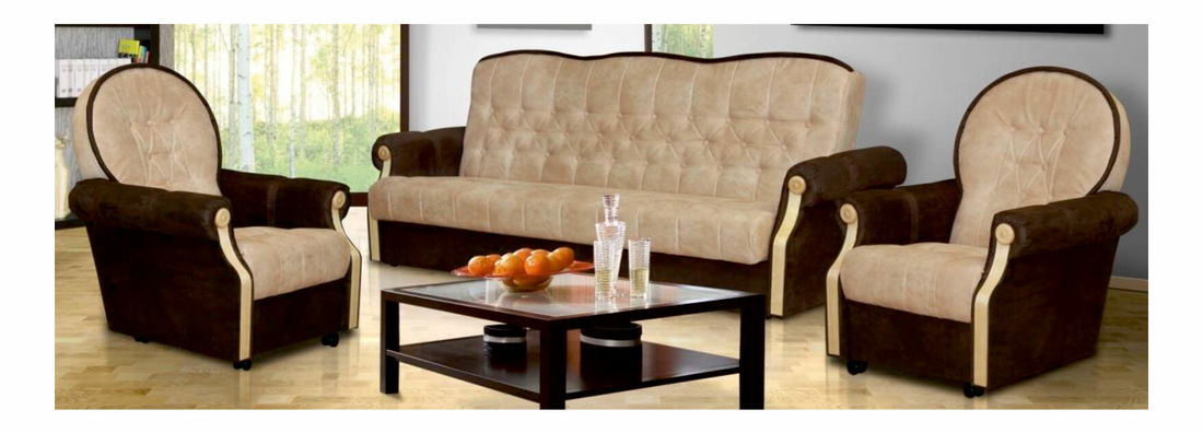 Sedací souprava Petra béžová + hnědá