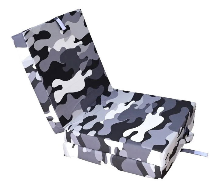 Skládací matrace Jongo (T2) (šedá + maskáčový vzor)