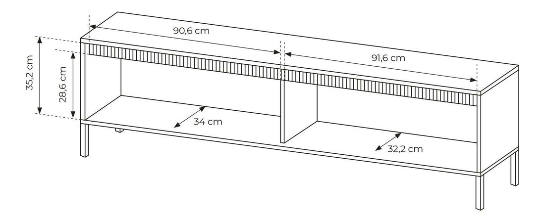 TV Stolek/Skříňka Sesen II (černá)