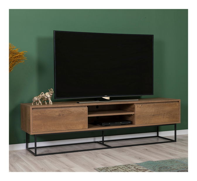 Sada nábytku do obývacího pokoje Laxi 7 (ořech + černá)