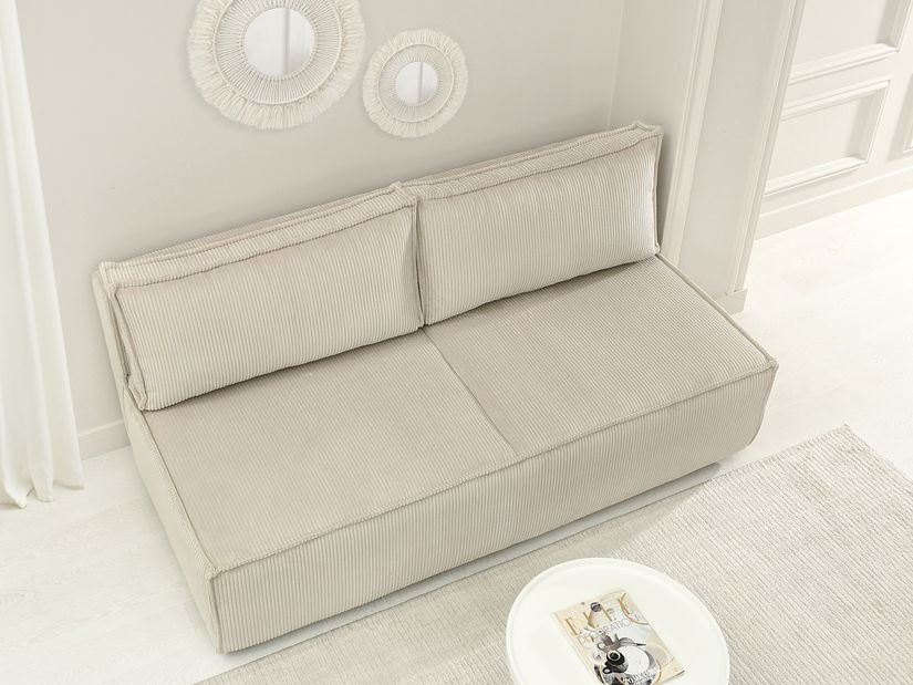 Pohovka dvousedačka Nazismo (béžová + černá)