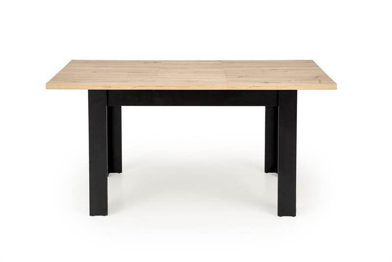 Jídelní stůl Baghira (dub artisan + černá) (pro 4 až 6 osob)