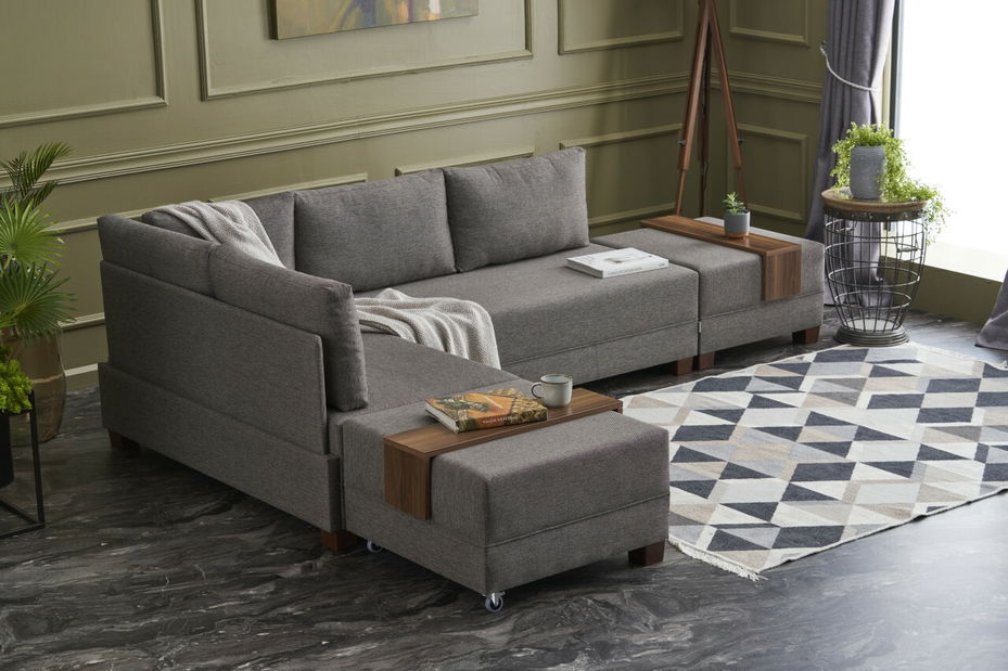 Rohová sedačka Flay 1 (červená) (L)