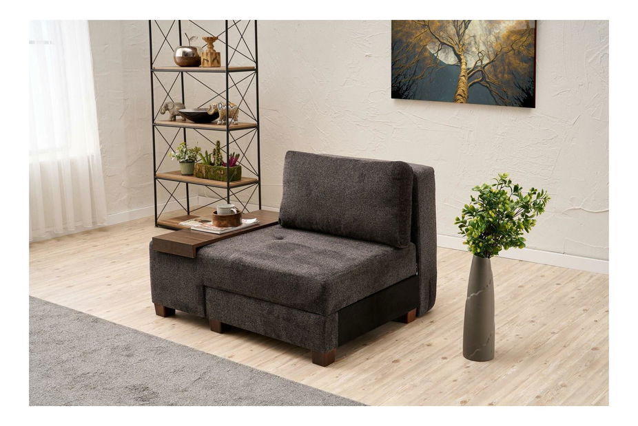 Rozkládací křeslo Perenilla C (L) (antracit + ořech)