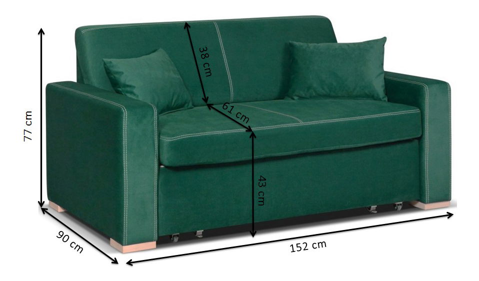 Pohovka dvoused Pallie (žlutá)