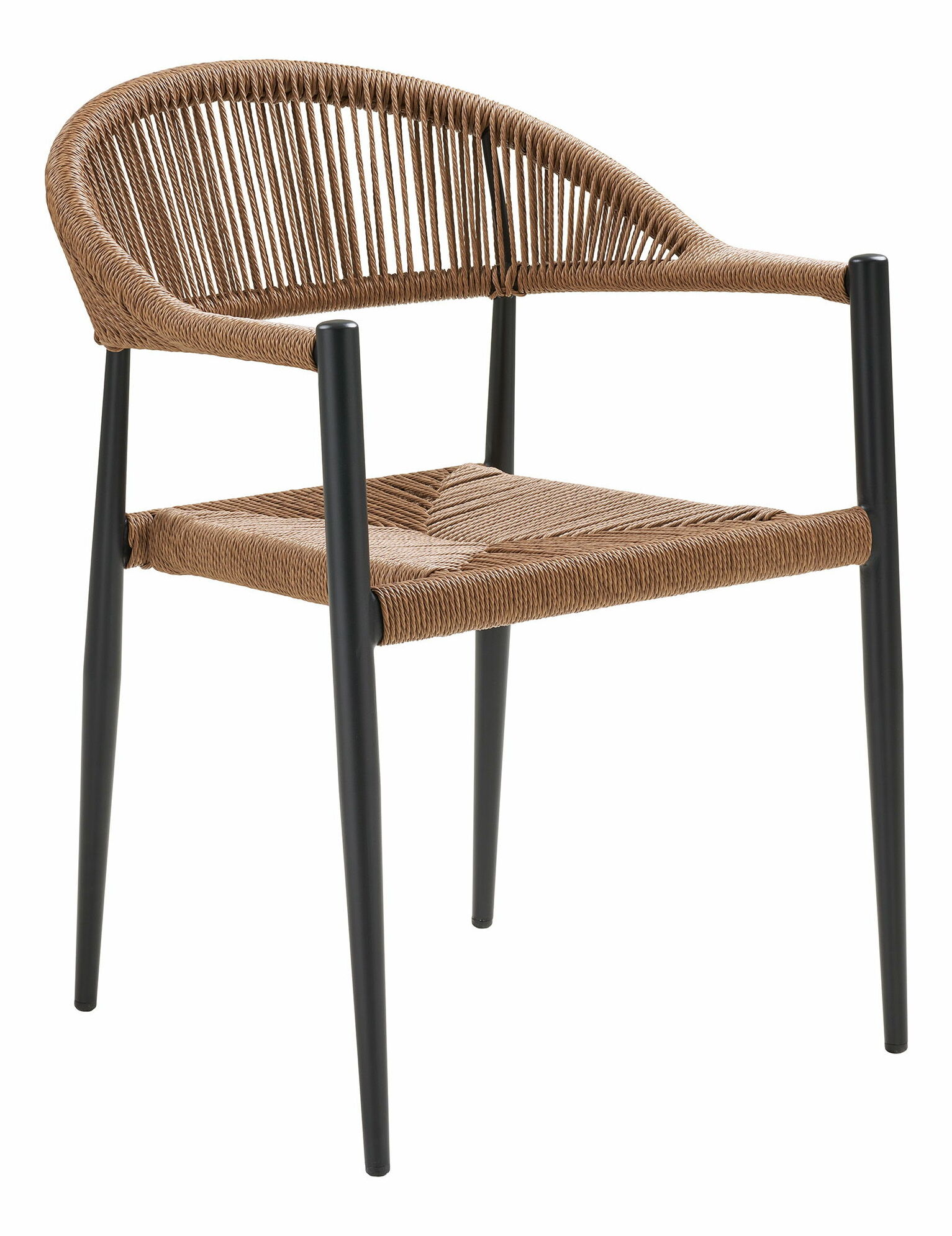 Zahradní židle Caledria (přírodní + černá)