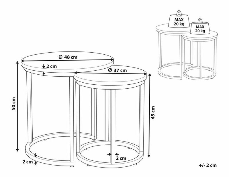 Stolek Dalby (černá)