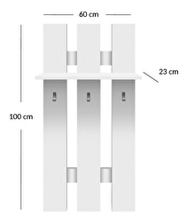 Věšák Tianna 60 (bílá)