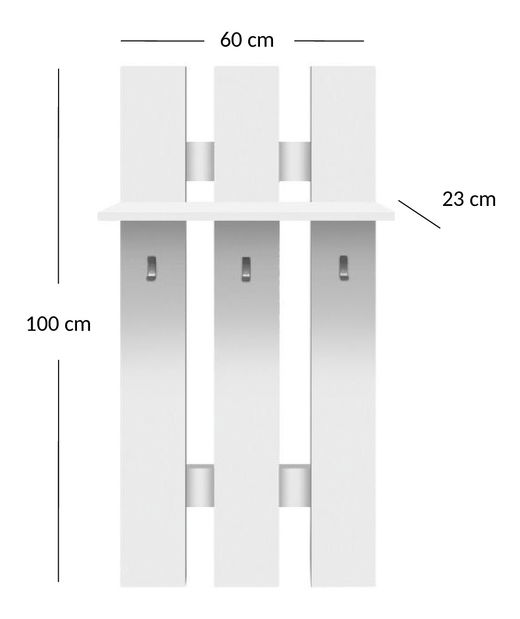 Věšák Tianna 60 (bílá)