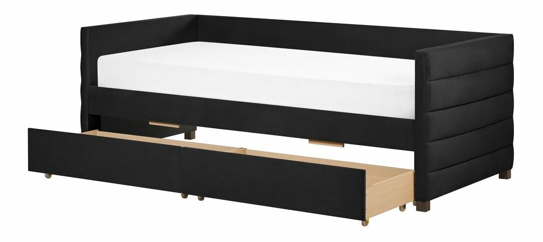 Jednolůžková postel 200 x 90 cm Marza (černá)