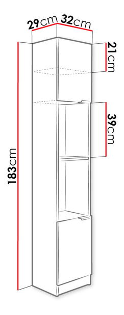 Regál Keyla R1 (dub sonoma)