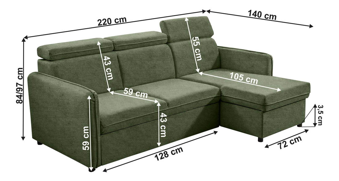 Rozkládací sedací souprava Atres (enjoy new 47) (P)