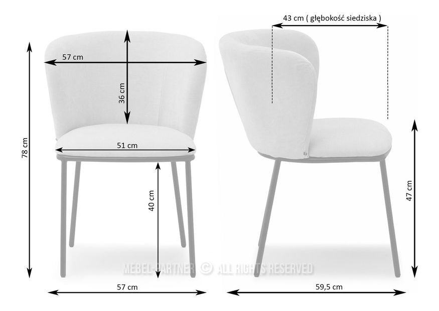 Jídelní židle Koalas (černá)