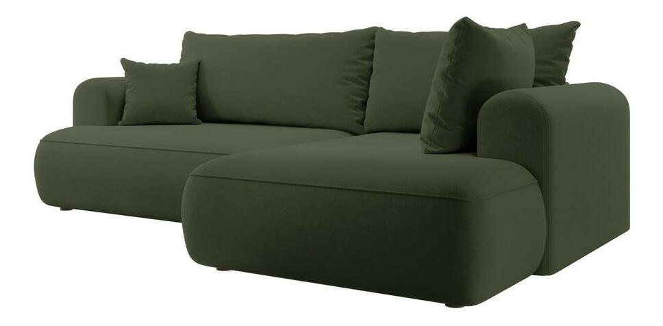 Rohová sedací souprava Olivo II (P) (zelená + černá)