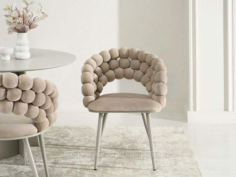 Jídelní židle Logico (béžová + šedá)