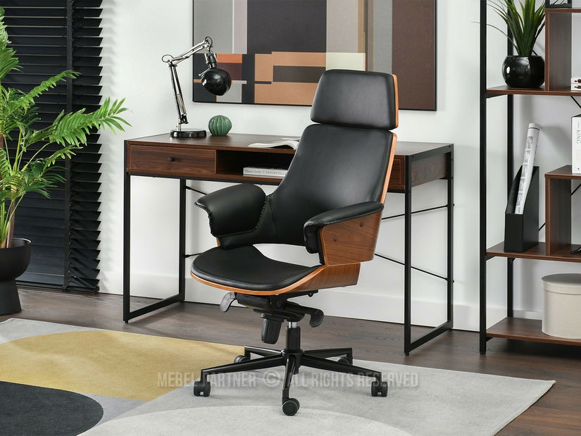 Křeslo Clementine (ořech tmavý + černá)