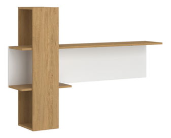 Polička 110 cm Nickole (bílá + dub kamenný)
