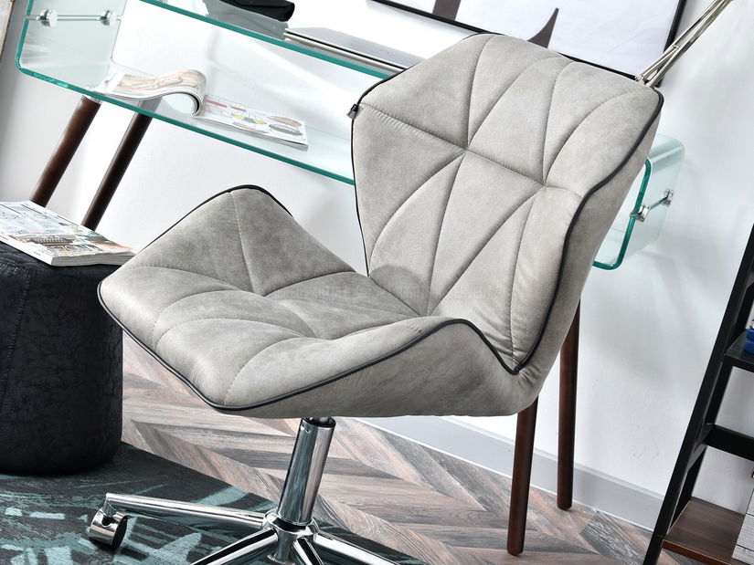 Křeslo Velma M (šedá + chromová)