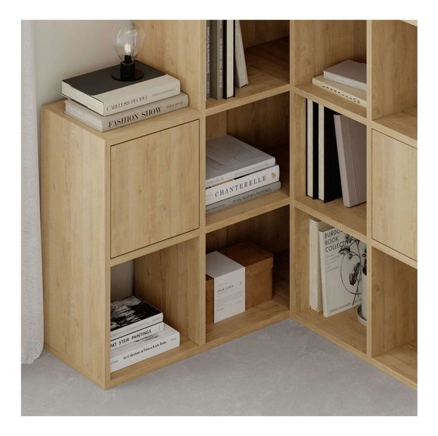 Regál Paltea (dub safírový + dub)