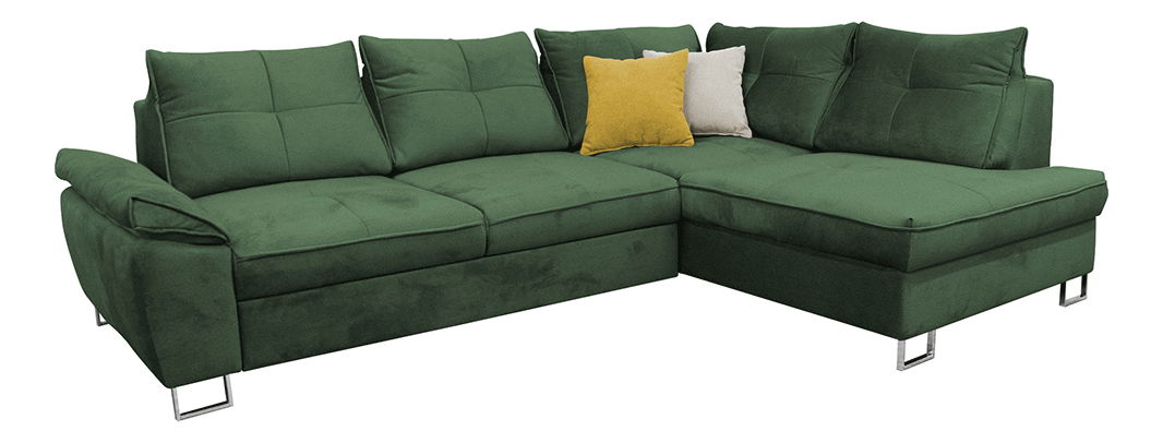 Rohová sedačka Fanille (smaragdová) (P)