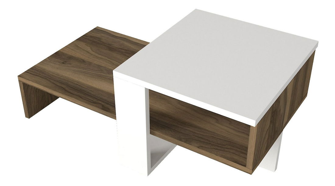 Konferenční stolek Chan (Bílá + Ořech)