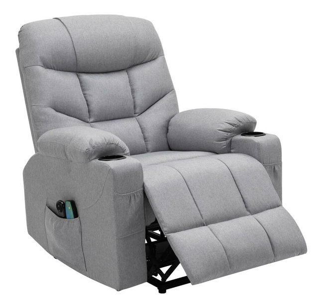 Masážní křeslo Hipocresias (světle šedá)