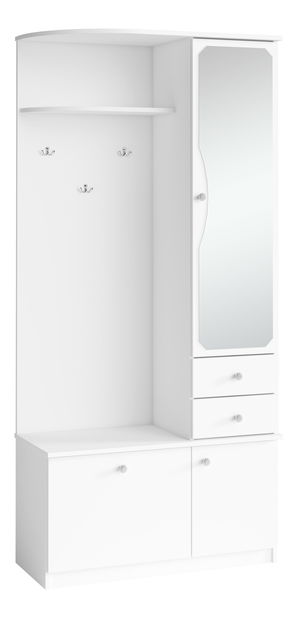 Předsíň Ganton Max (bílá) (se zrcadlem) (P)