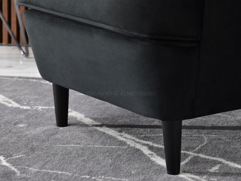 Křeslo ušák Margis (černá)