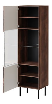 Vitrína Azanat 51 (ořech warmia + černá)