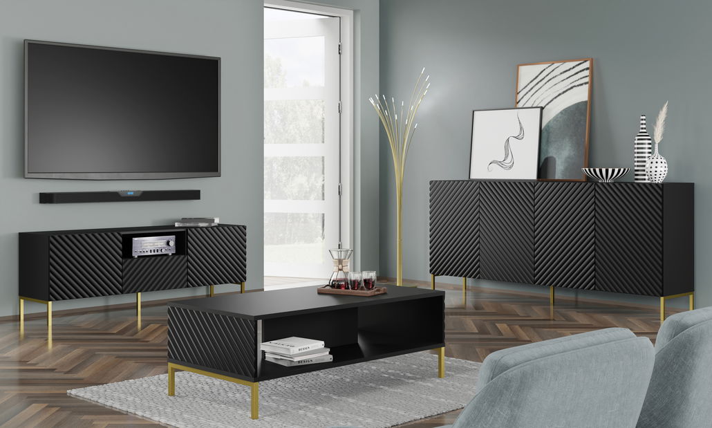 Skříňka Surfy 4D (černá + černá)