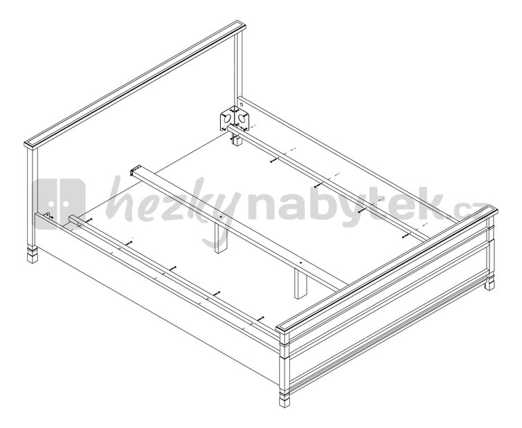 Manželská postel 160 cm BRW ORINOKO OLOZ 160