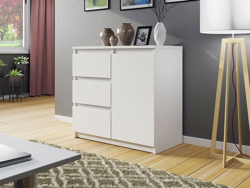 Komoda Mirjan Parviko 1D3S (bílá)