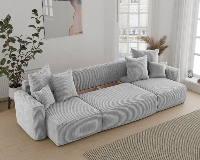 Rohová sedačka Denia U (světle šedá) (P)