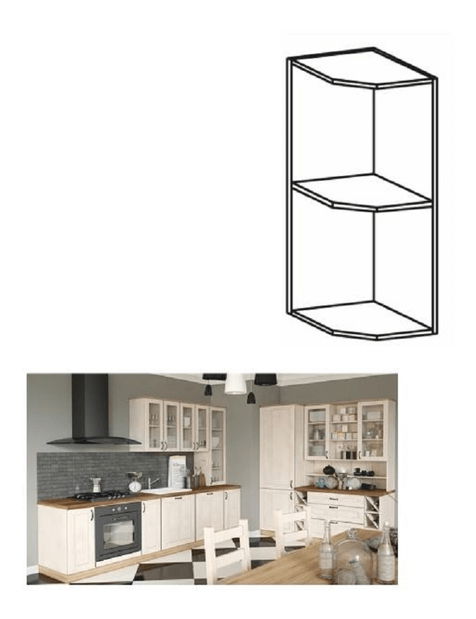 Horní kuchyňský regál, rohový Regnar G25PZ