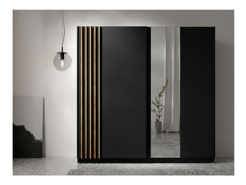 Skříň Bogota 2 (černá + dub artisan)