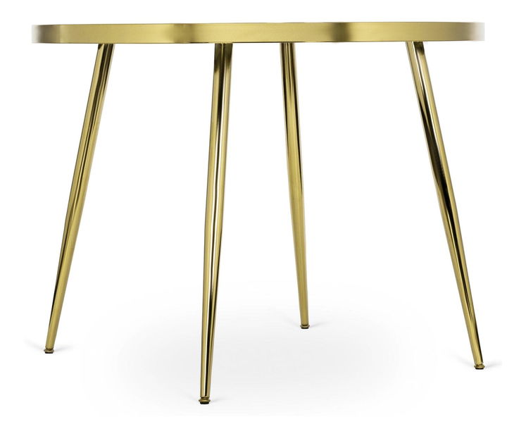 Jídelní stůl Tripulacion (mramor černý + zlatá) (pro 4 osoby)