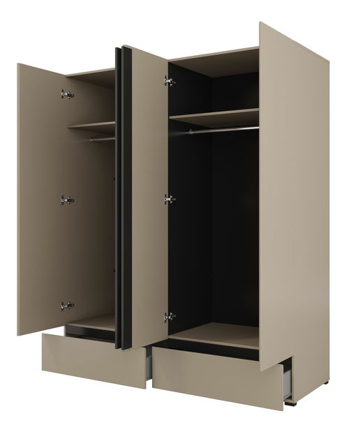 Šatní skříň Crossroad S20 (congo + černá)