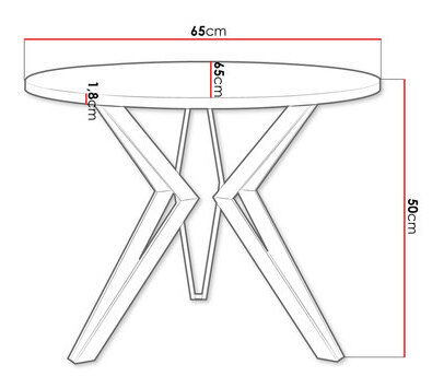 Konferenční stolek Sotekas M13 (bílá + černá)