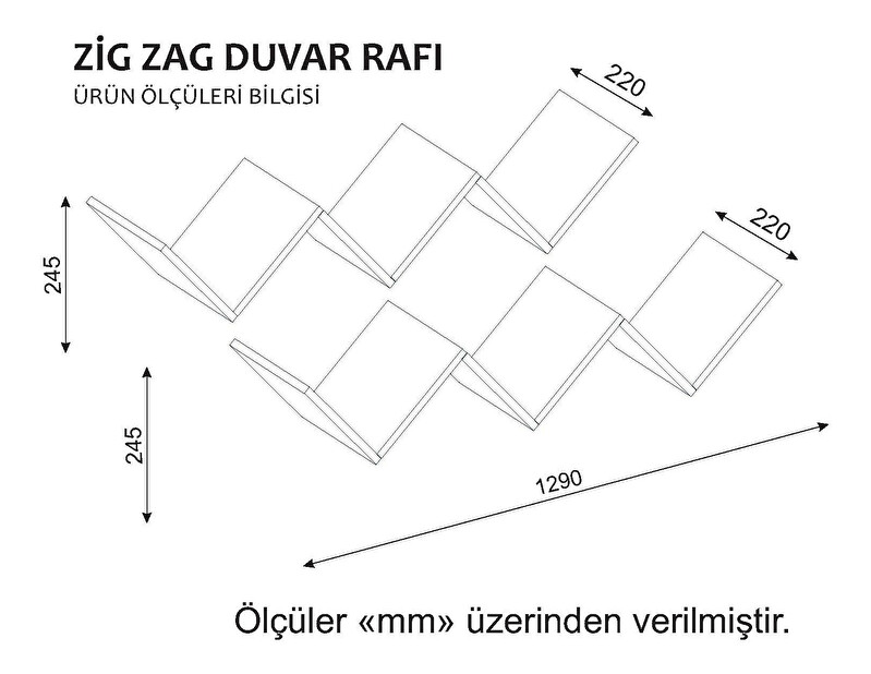 Polička Ziggy (Bílá)