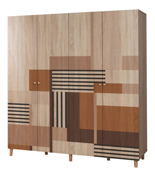 Šatní skříň London 908 (dub sonoma)